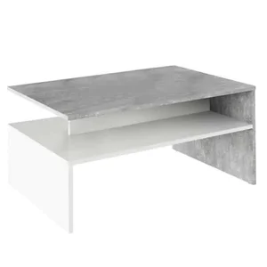 Konferenční stolek DAMOLI beton/bílá