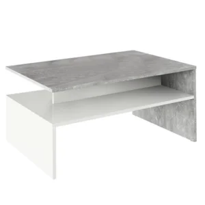 Konferenční stolek DAMOLI beton/bílá