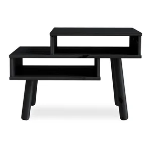 Konferenční stolek Hako z borovicového dřeva, černý