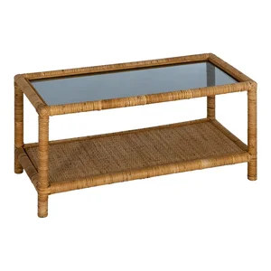 Konferenční stolek Ixia s skleněnou deskou 40x90 cm
