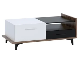 Konferenční stolek KNUT 2D2S – craft tobaco/bílá/černá