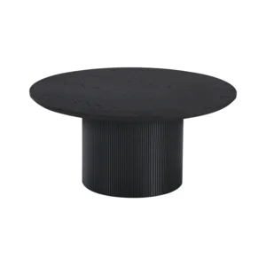 Konferenční stolek MAHIR TYP 2, černý, průměr 80 cm
