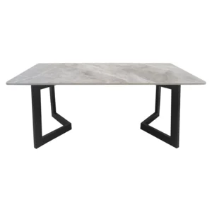 Konferenční stolek SOFIAN šedý mramor/černá