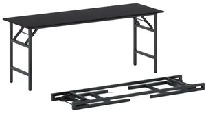 Konferenční stůl FAST READY 170x50 cm černá podnož wenge