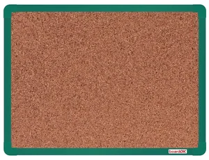 Korková nástěnka s hliníkovým rámem 600x450 mm, zelená