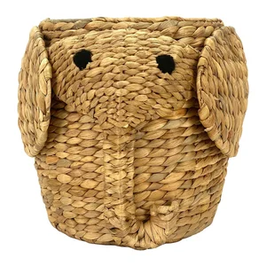 Koš na hračky z vodního hyacintu 30×35 cm, přírodní