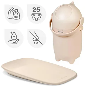 Koš na pleny Dropy Beige 27 cm 20 l