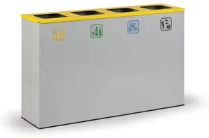 Koš na tříděný odpad s 4 zásobníky 50 l