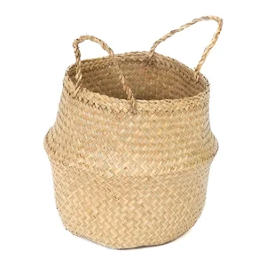 Košík z mořské trávy Compactor – světlý ⌀27 cm