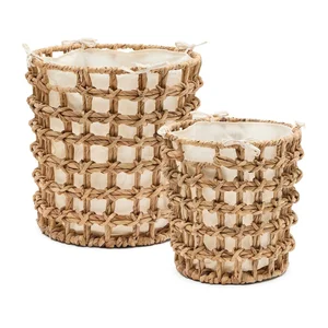 Košíky Dilam 2 ks z vodního hyacintu 38 cm – Kave Home