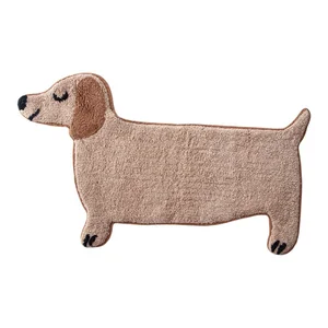 Koupelnová předložka 47×80 cm Sausage Dog, béžová