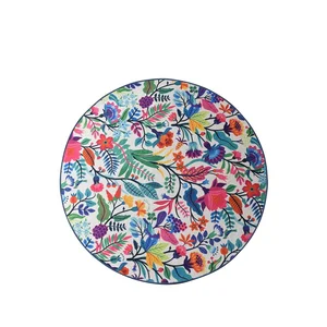 Koupelnová předložka Foutastic Wild Garden Circle Ø100 cm