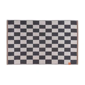 Koupelnová předložka Retro 50x80 cm – bio bavlna, antracit/béžová, Mette Ditmer Denmark