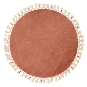 Koupelnová předložka Tuft Ø80 cm, hnědá