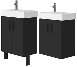 Koupelnová skříňka s umyvadlem Manhy 55 Black