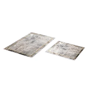 Koupelnové předložky sada 2 ks, 60×100 cm a 50×60 cm, šedo-hnědé – Foutastic
