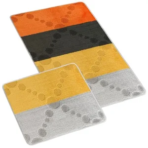 Koupelnové předložky šedožluté s protiskluzovou úpravou