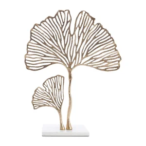 Kovová dekorativní soška Leaf, 48 cm