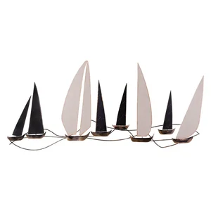 Kovová nástěnná dekorace Ocean 117 × 52 cm – Wallity