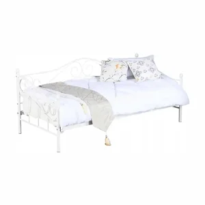 Kovová postel DAINA 90x200, bílá