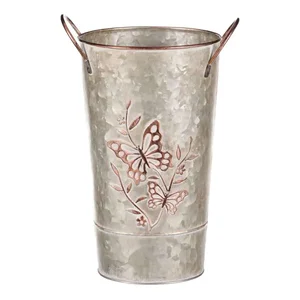 Kovová váza s motýly na větvičce OK6377