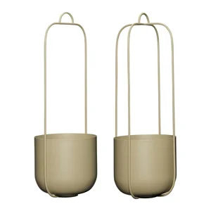 Kovové závěsné obaly na květináče, sada 2× Ø16 cm – Lotus Hübsch
