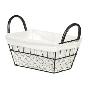 Kovový koš OV4133-M s látkou