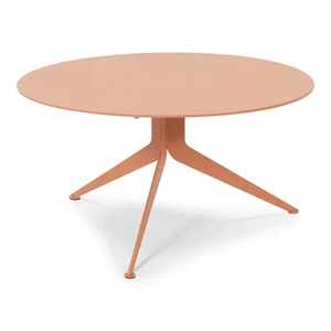 Kovový kulatý konferenční stolek Daley, Ø78 cm, lososová – Spinder Design