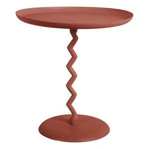 Kovový kulatý odkládací stolek Zig Zag 40 cm