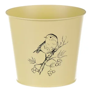 Kovový obal KK119 YEL s ptáčkem