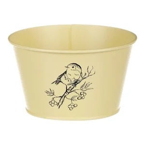 Kovový obal KK120 YEL s ptáčkem