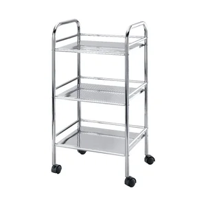 Kovový pojízdný regál 41×75 cm, stříbrný – Wenko