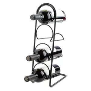 Kovový stojan na víno pro 4 lahve