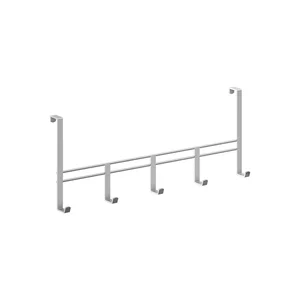 Kovový věšák na dveře 38 cm – stříbrný Metaltex