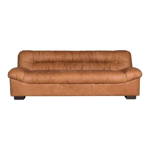 Kožená pohovka Douglas 214 cm v koňakově hnědém odstínu