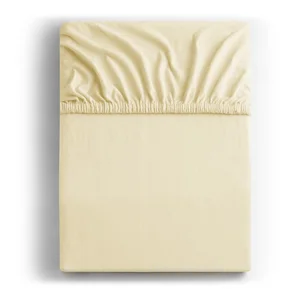 Krémové napínací prostěradlo Jersey 200x200 cm Amber
