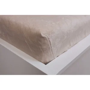Krémové napínací prostěradlo z mikroflanelu 180×200 cm – Jerry Fabrics (Basic)