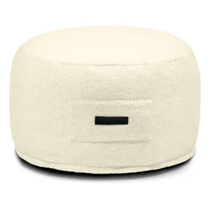 Krémový bouclé taburet Om 60