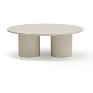 Krémový konferenční stolek Totem 110×111 cm