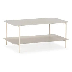 Krémový kovový konferenční stolek Beatrix 58×90 cm – MOME