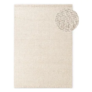 Krémový ručně tkaný koberec Majoli 200x290 cm