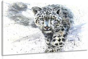 Kreslený Leopard na Plátně: Unikátní Umělecké Dílo