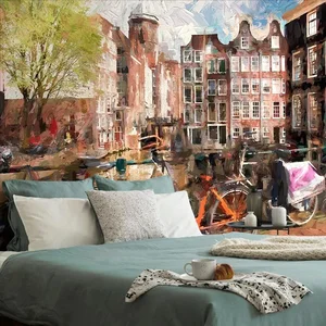 Kreslený motiv Amsterdam tapeta