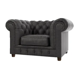 Křeslo Cambridge Ropez v antracitovém sametu