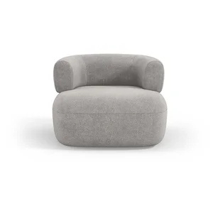 Křeslo Jenny z bouclé, světle šedé – Micadoni Home