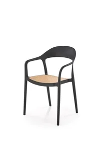 Křeslo K530 Halmar – černé a přírodní