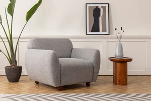 Křeslo MALMIR, světle šedé