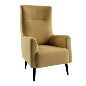 Křeslo SAMY ušák – žlutá/černá