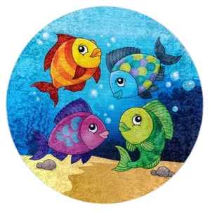 Kruhový dětský koberec Junior Ocean Ø80 cm