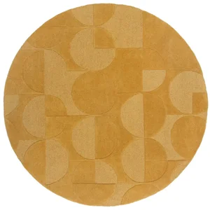 Kruhový koberec Flair Rugs Moderno Gigi Ochre Ø160 cm